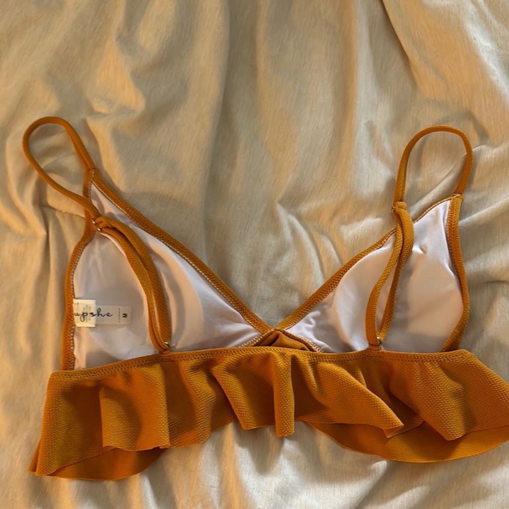 Cupshe Mustard Yellow Ruffled Bralette - Picture 2 of 4